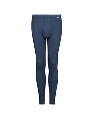 HUBER | Lange Unterhose "Comfort" (Weiß) | blau