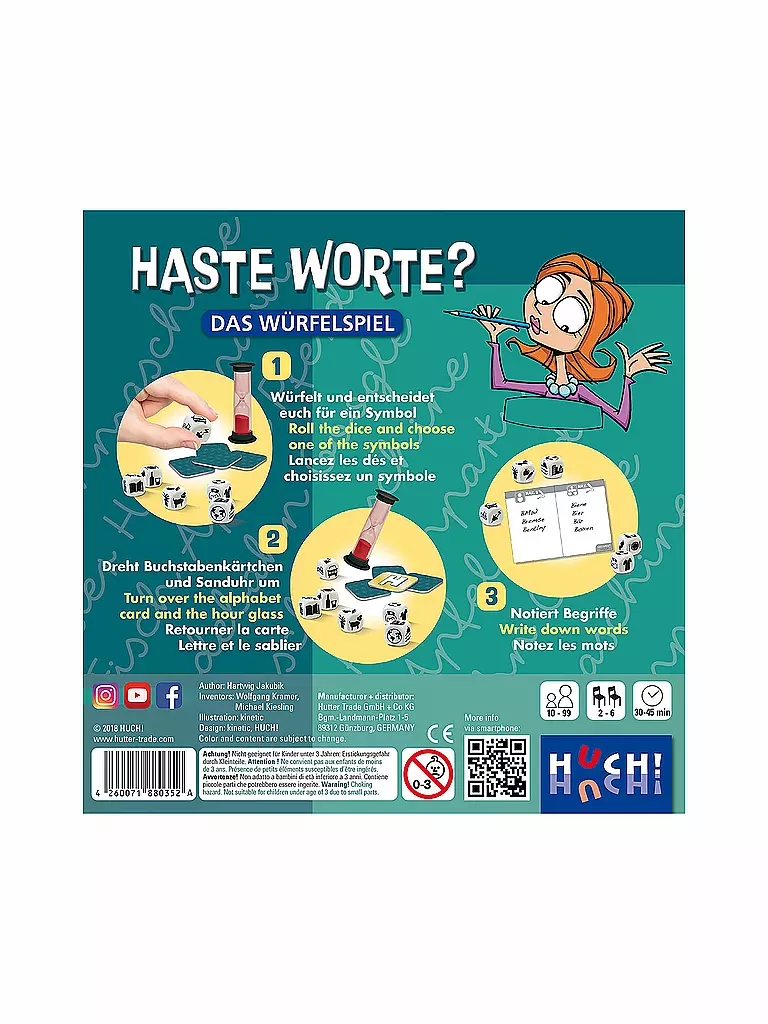 HUCH | Haste Worte - Das Würfelspiel | keine Farbe