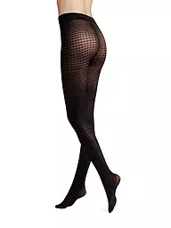 HUDSON | Modestrumpfhose EARTHY CHECK black | schwarz