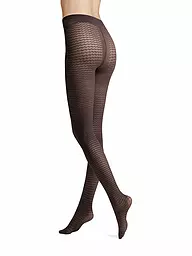 HUDSON | Modestrumpfhose EARTHY CHECK black | braun