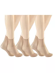 HUDSON | Söckchen 3-er Pkg. "Simply20" (Teint) | beige
