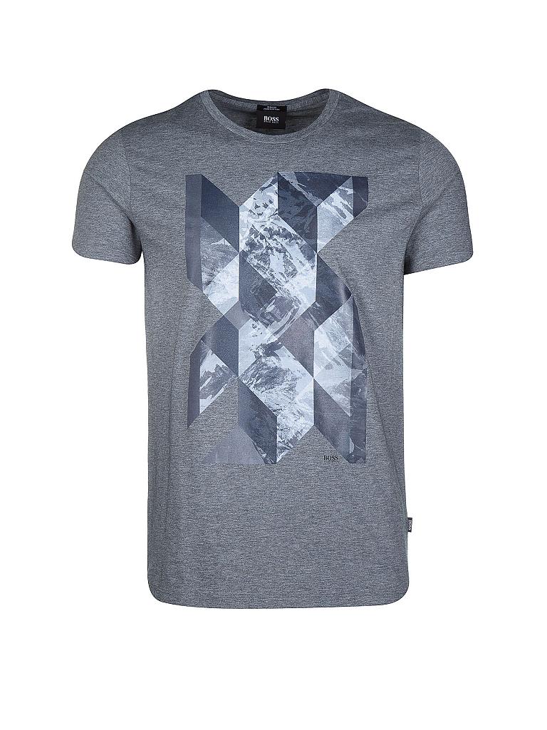 HUGO BOSS | T-Shirt Slim-Fit "Lecco" | grau