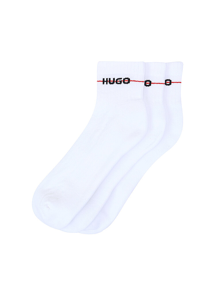 Artikel klicken und genauer betrachten! - Herren Socken aus weicher Baumwollmischung 3er Pack Logo Stickerei Extra Verstärkung an den Belastungszonen&nbsp; Druckfreie, handgekettelte Spitze Farbbezeichnung: White Material: 82% Baumwolle 16% Polyamid 2% Elasthan | im Online Shop kaufen