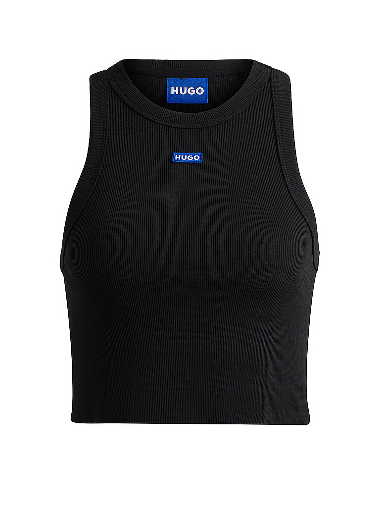 HUGO Top Cropped Fit schwarz L damen