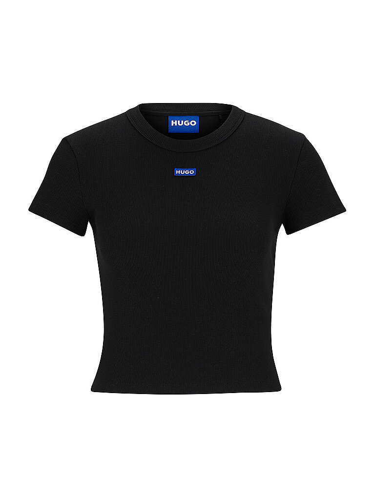 HUGO T-Shirt Cropped Fit schwarz S damen