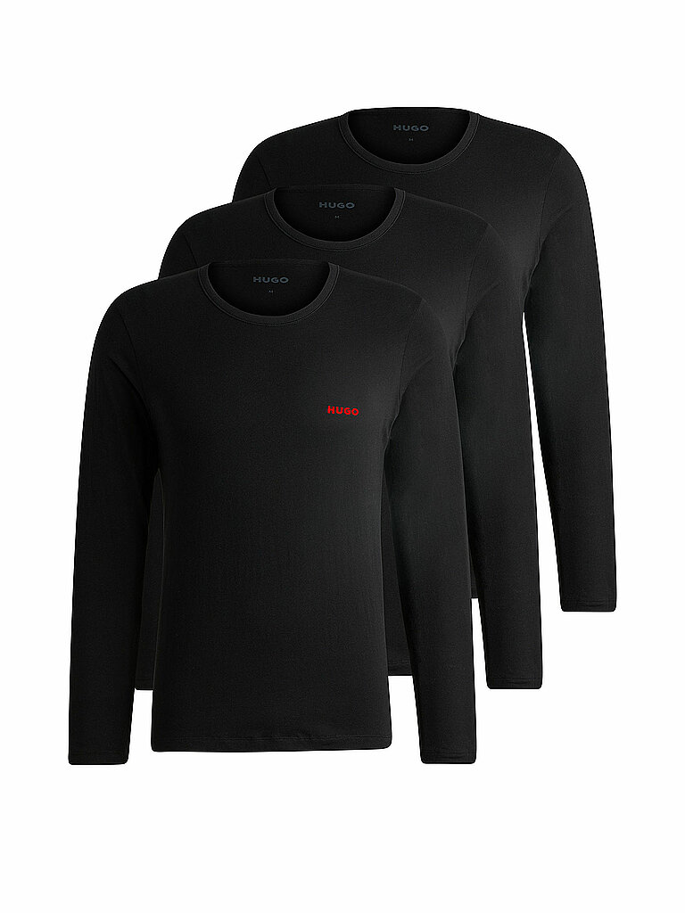 Hugo Sous-vêtement à Manches Longues 10217251 01 3 Unités Black M Homme