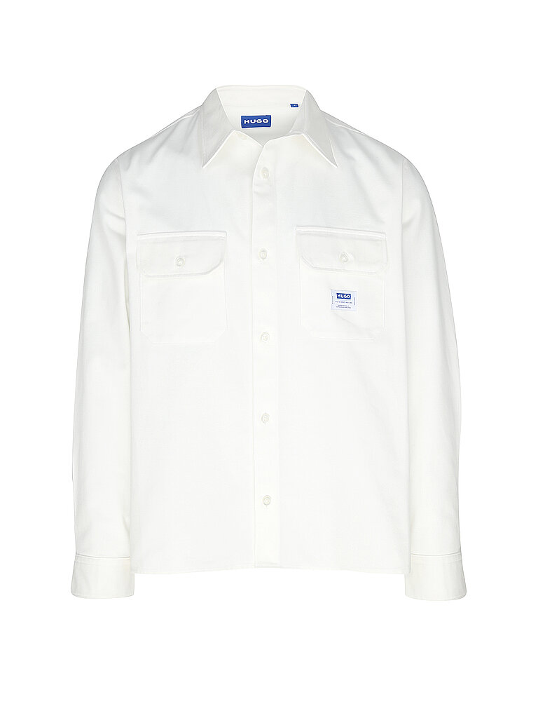 HUGO Overshirt EKYNONE weiss S herren