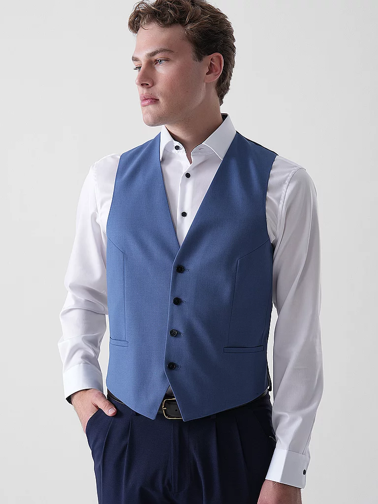 HUGO Gilet de costume VIN224 bleu | 48