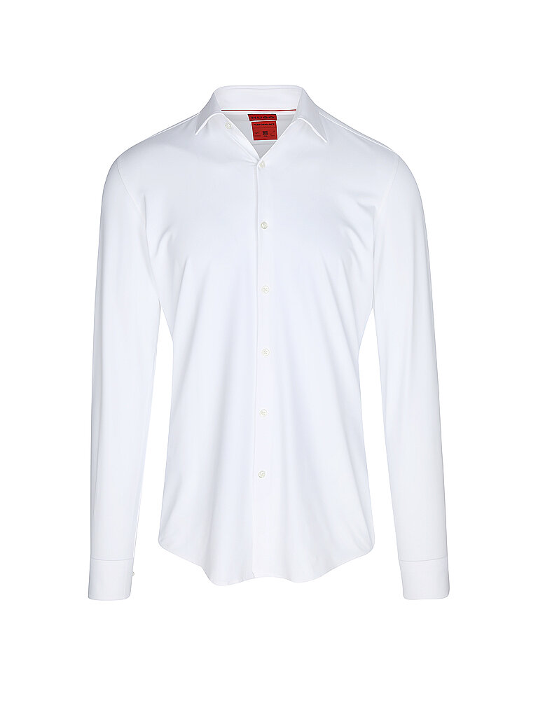 HUGO Jerseyhemd Slim Fit KENNO weiss 39 herren