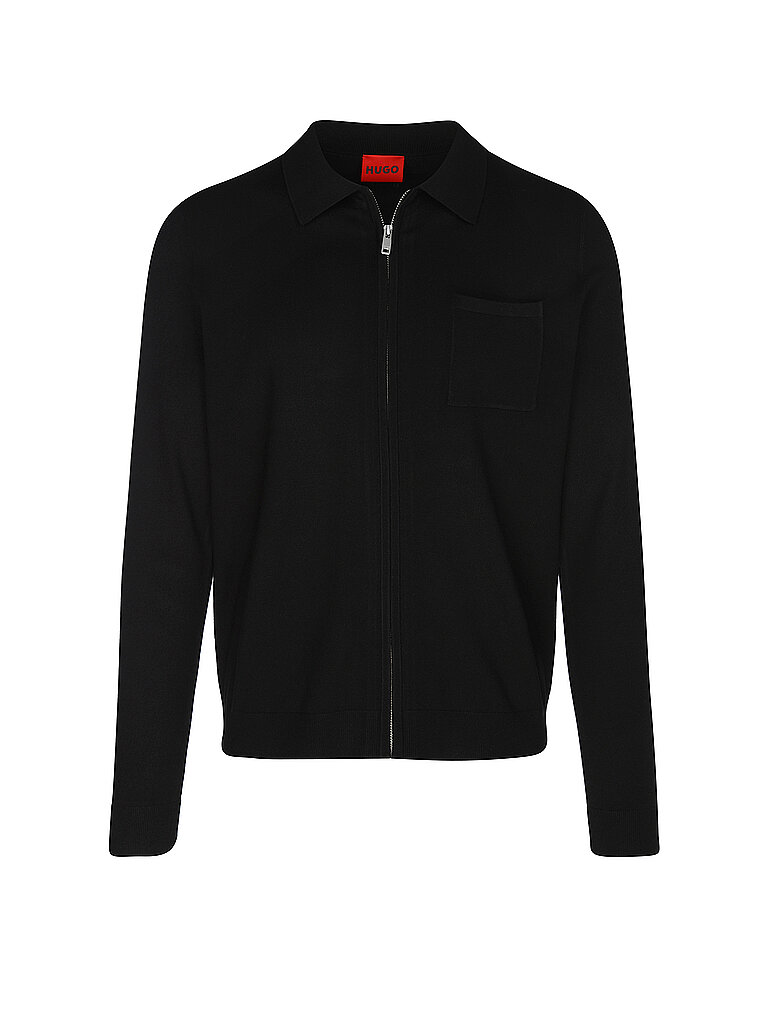 HUGO Strickjacke SAN JEAN schwarz | XL