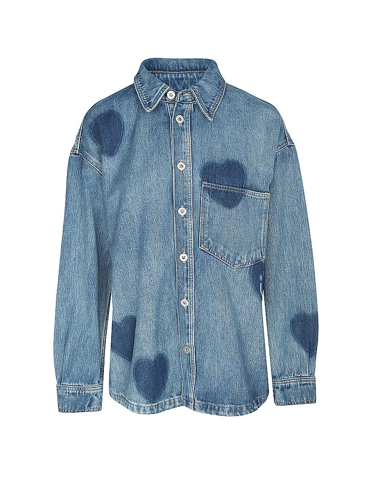 HUGO Jeansbluse GARESA blau | L