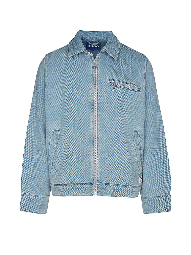 HUGO Jeansjacke ELZO hellblau S herren