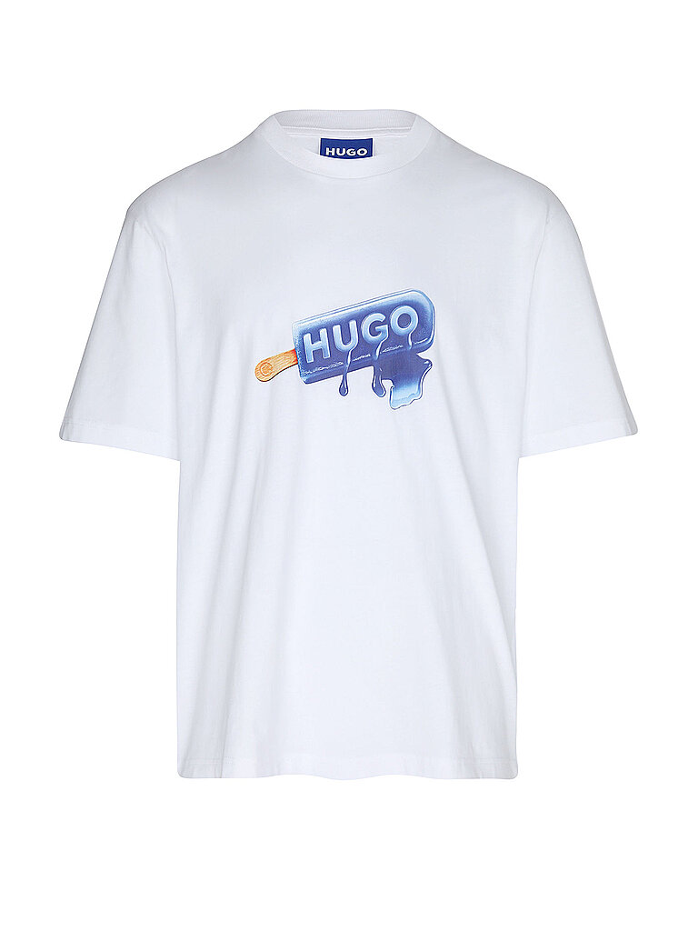 HUGO T-Shirt NOGLASY weiss S herren