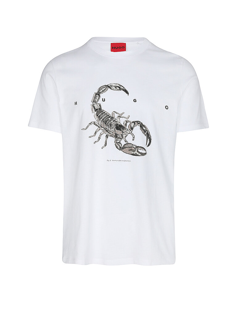HUGO T-Shirt DISCORB weiss M herren