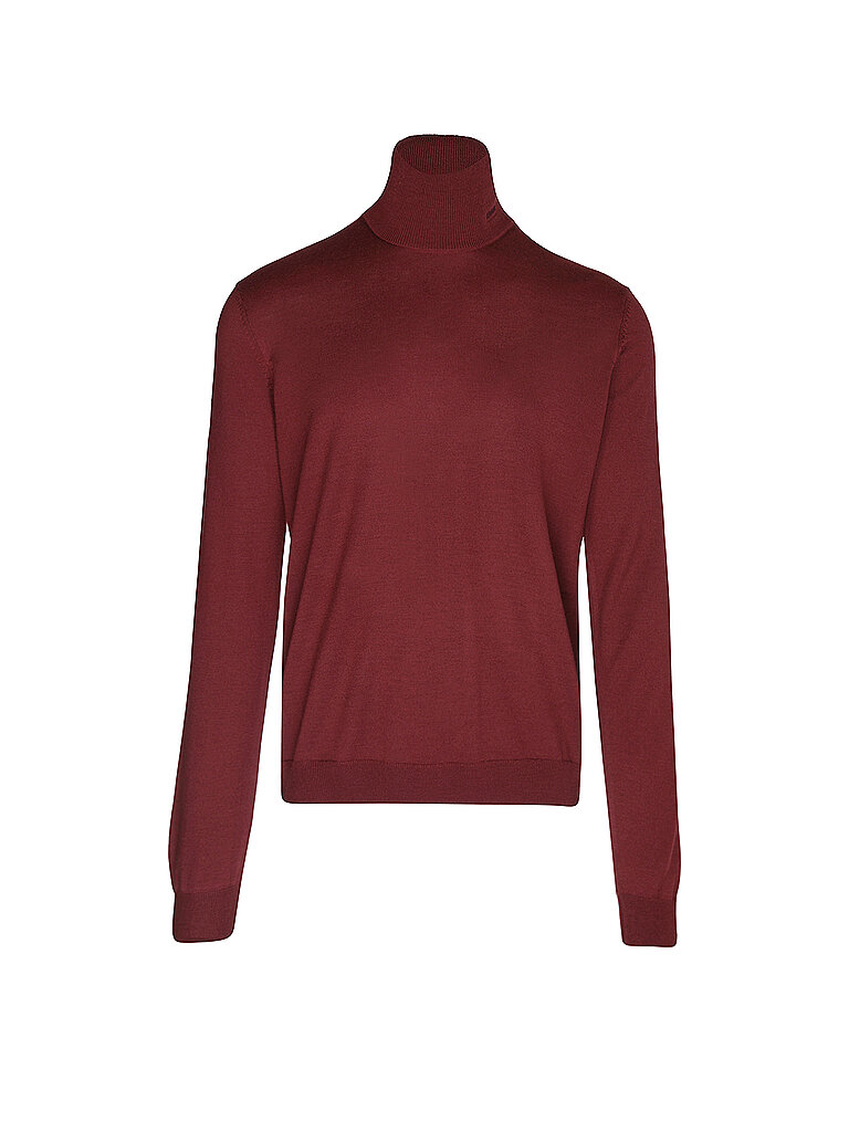 HUGO Rollkragenpullover  dunkelrot | S