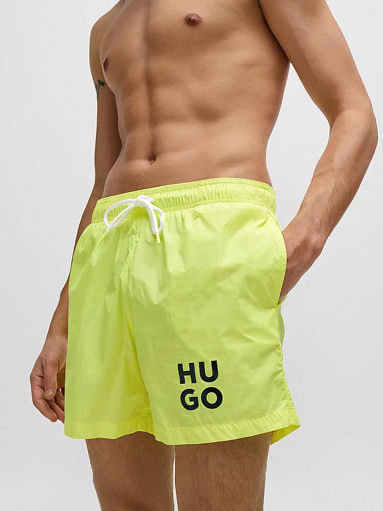 HUGO | Badeshorts PAOL | schwarz