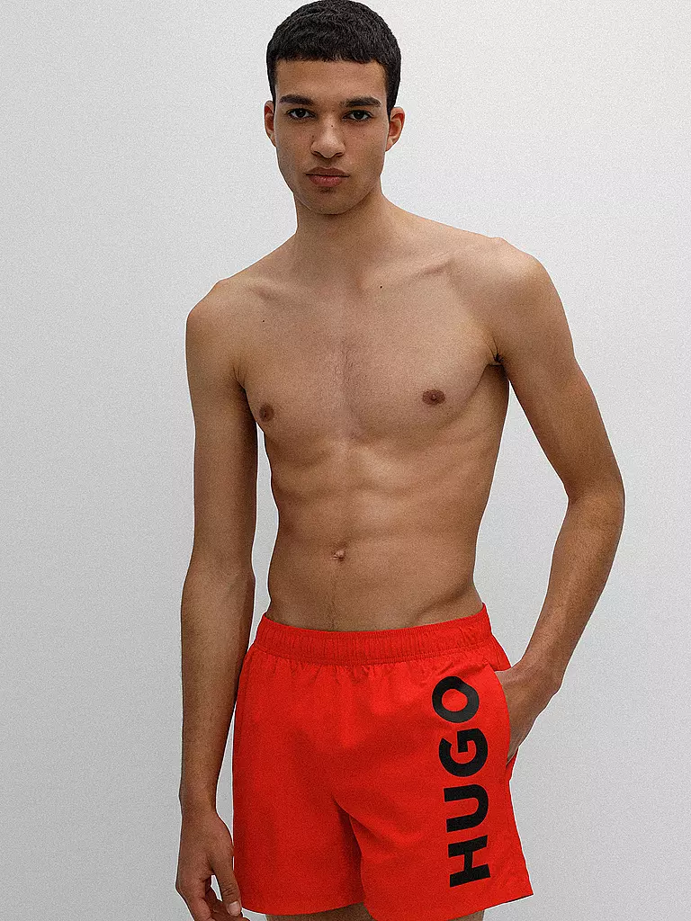 HUGO | Badeshorts | rot