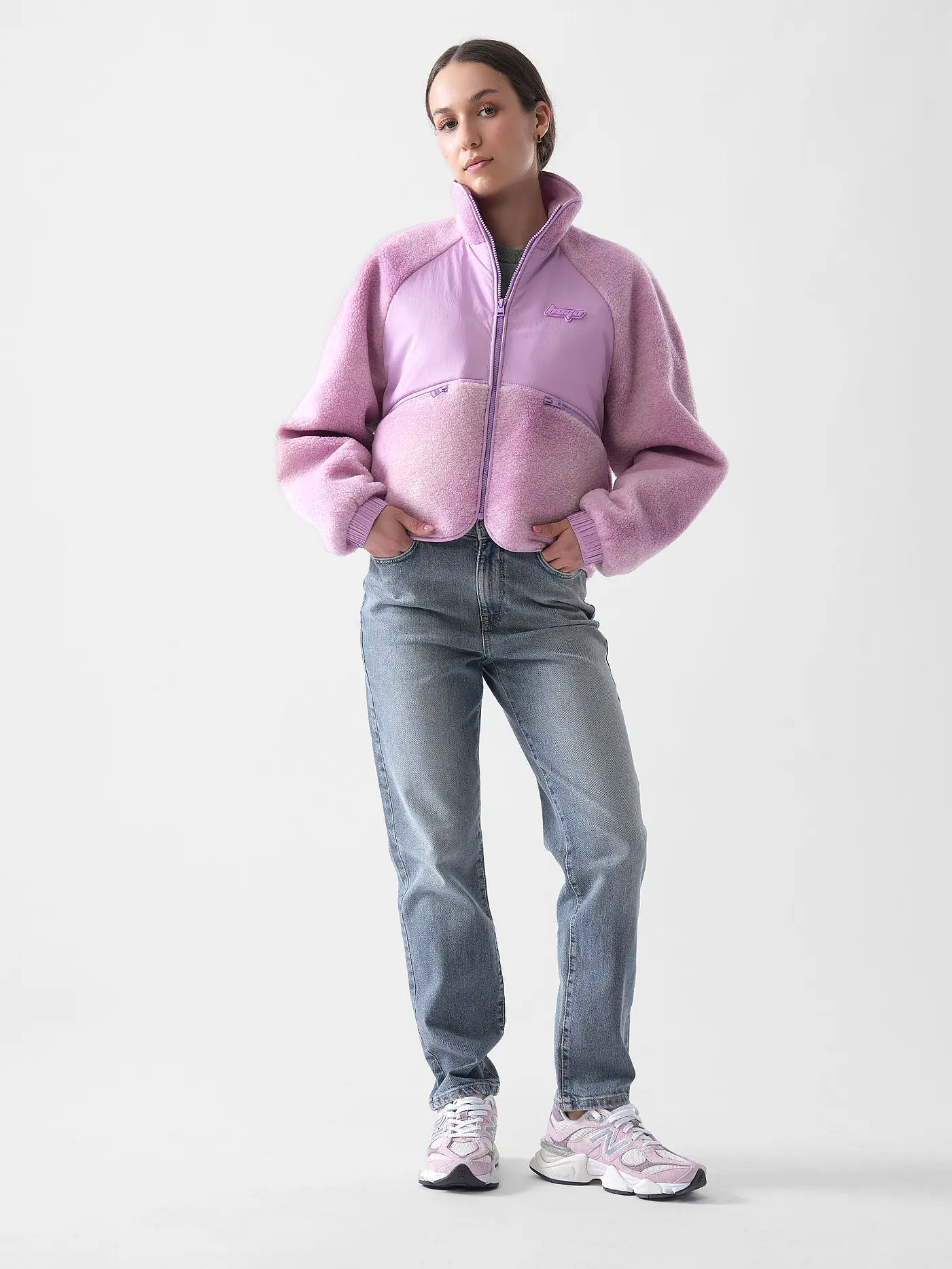 HUGO | Fleecejacke FATANAH | rosa