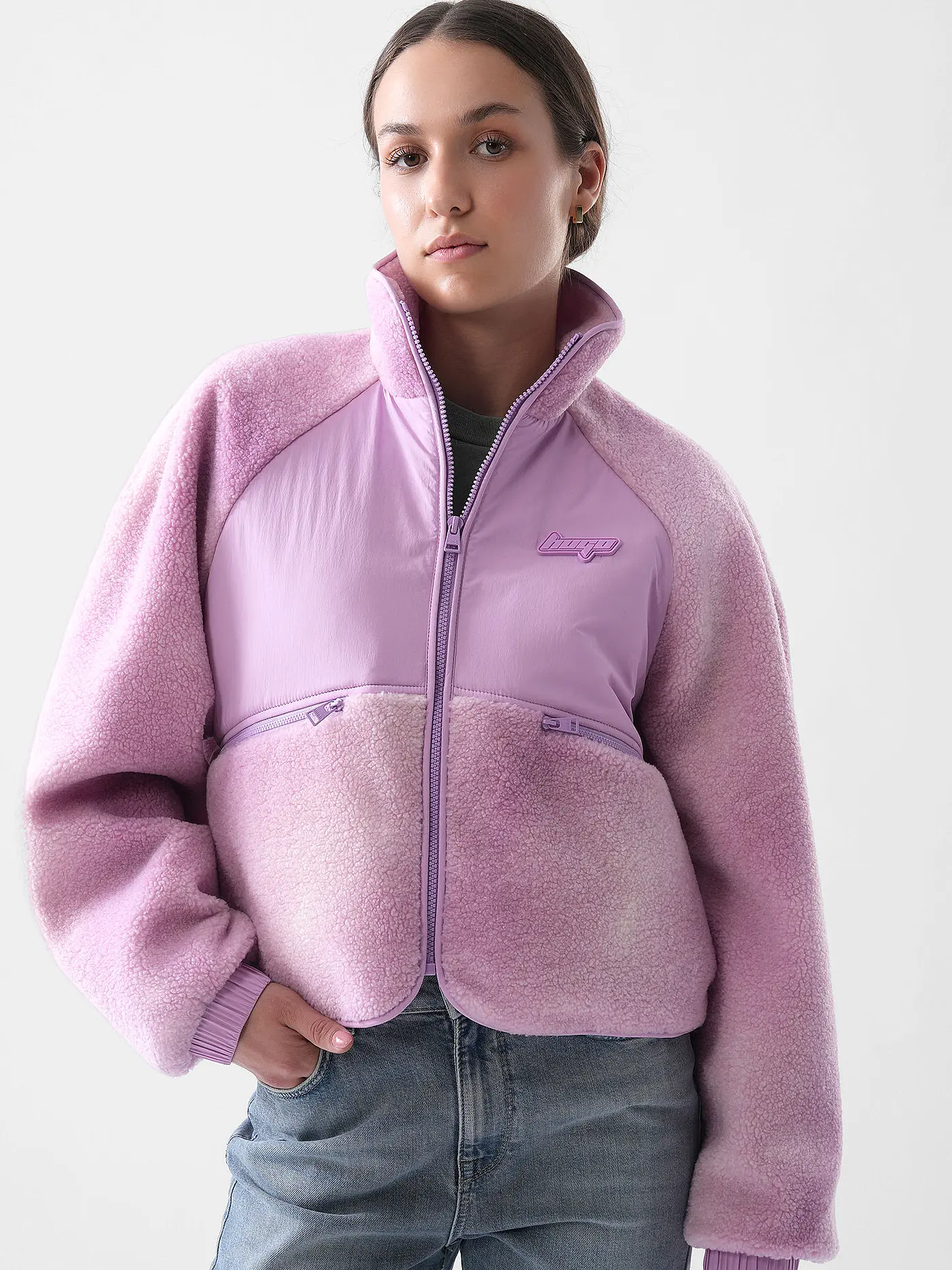 HUGO | Fleecejacke FATANAH | rosa
