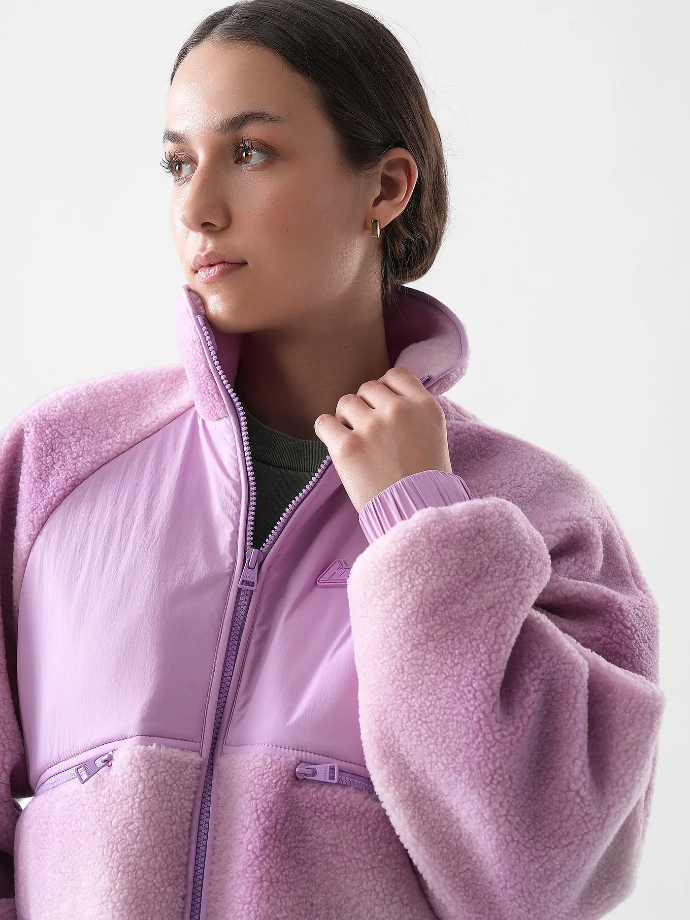 HUGO | Fleecejacke FATANAH | rosa