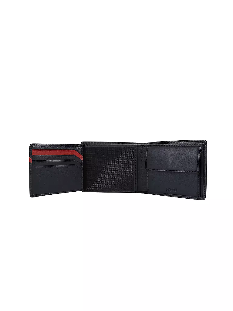 HUGO | Geldbörse Trifold | schwarz