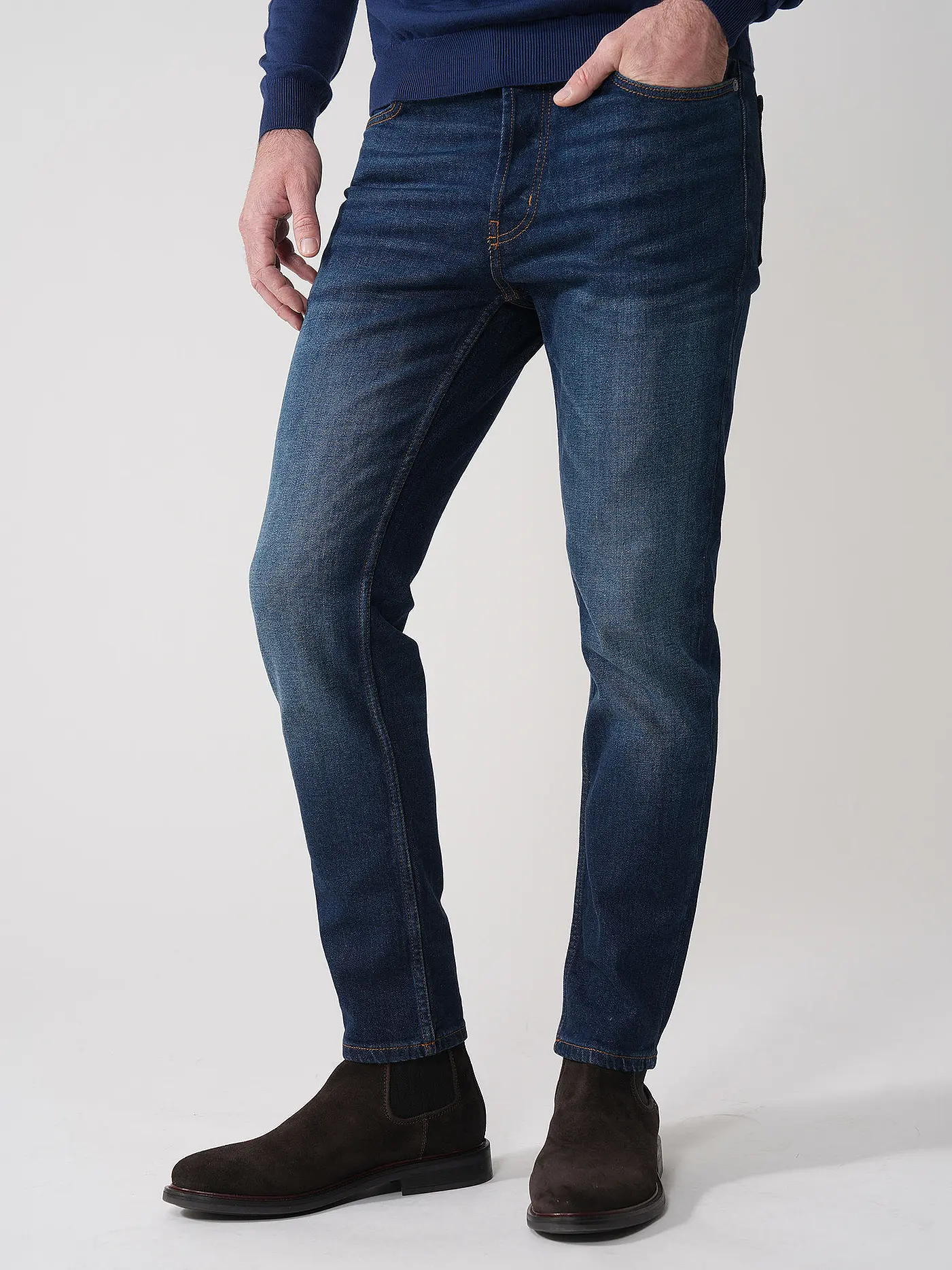HUGO | Jeans Tapered Fit | blau