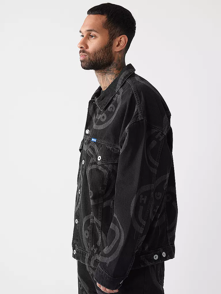 HUGO | Jeansjacke WES | schwarz