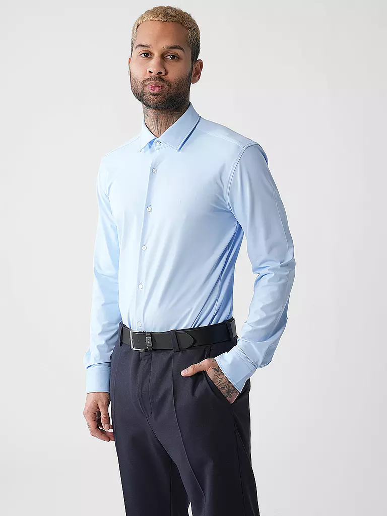HUGO | Jerseyhemd Slim Fit KENNO | dunkelblau