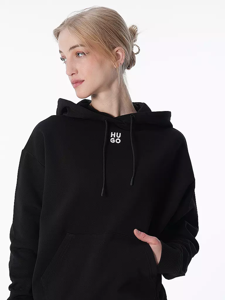 HUGO | Kapuzensweater - Hoodie DELFINIA | schwarz