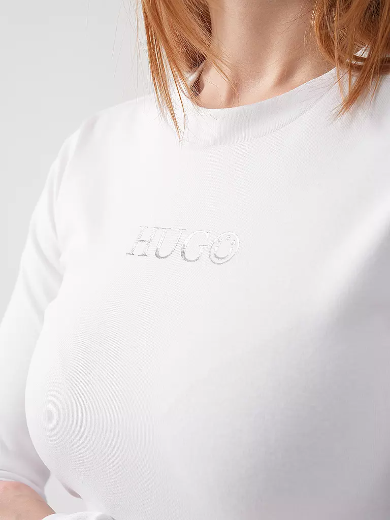 HUGO | Langarmshirt DELLA_B | weiss
