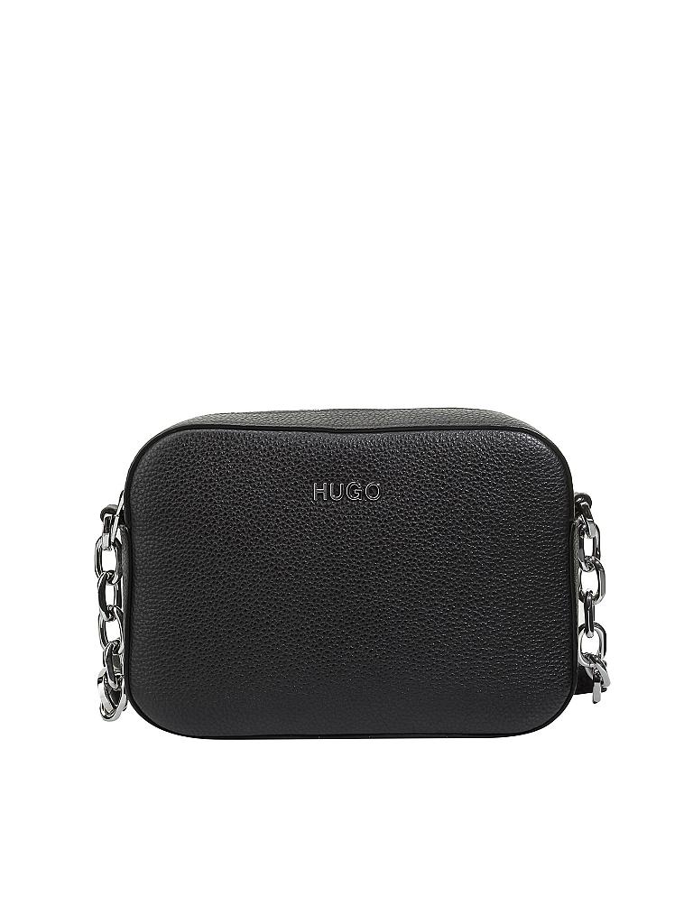 HUGO | Ledertasche - Minibag Victoria | schwarz