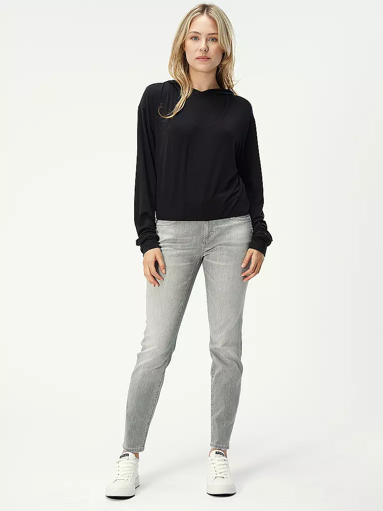 HUGO | Loungewear Kapuzensweater -  Hoodie Cropped Fit | schwarz
