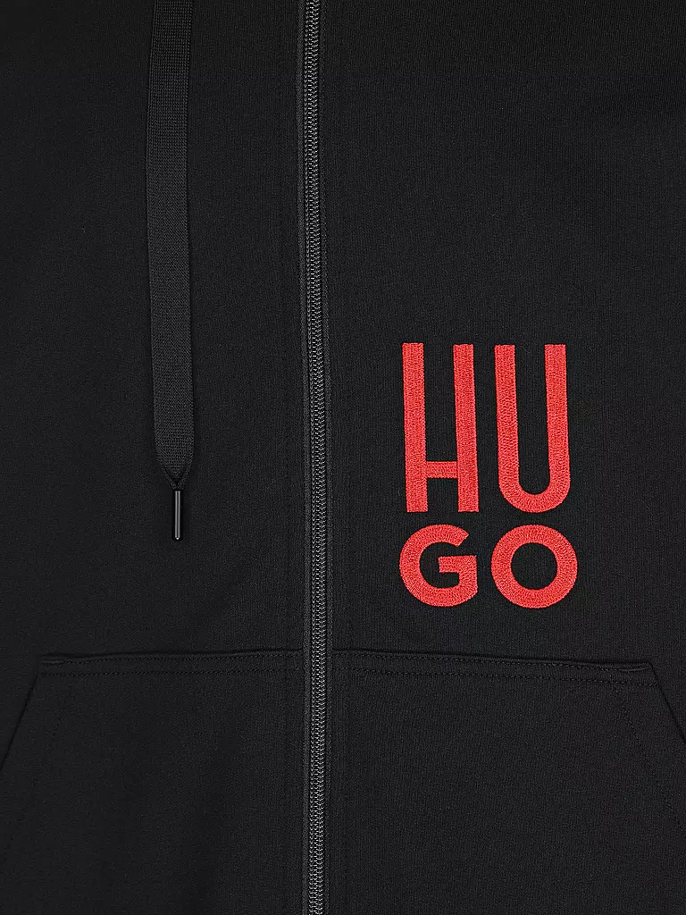 HUGO | Loungewear Sweatjacke | schwarz
