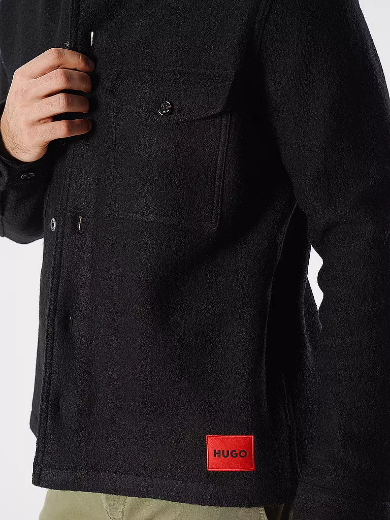 HUGO | Overshirt ENALU | schwarz