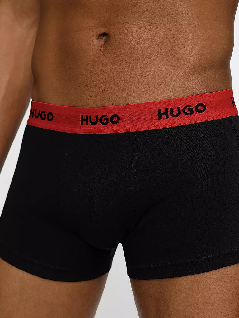 HUGO | Pants 3-er Pkg. schwarz oliv rot | bunt