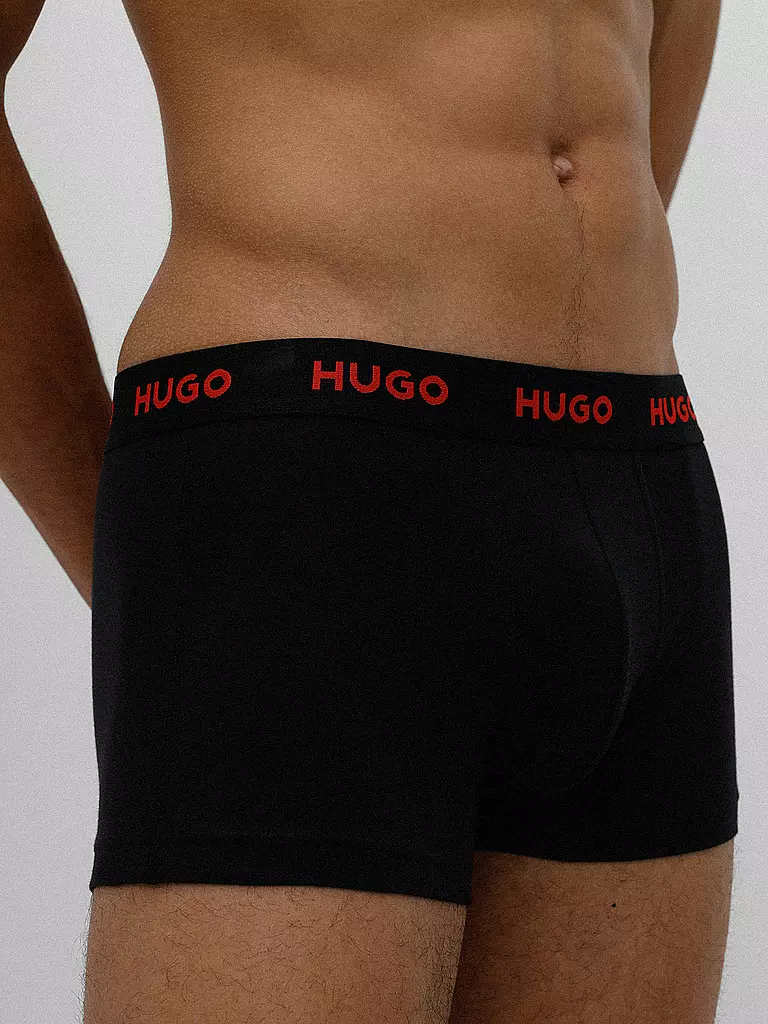 HUGO | Pants 3er Pkg schwarz rot | schwarz