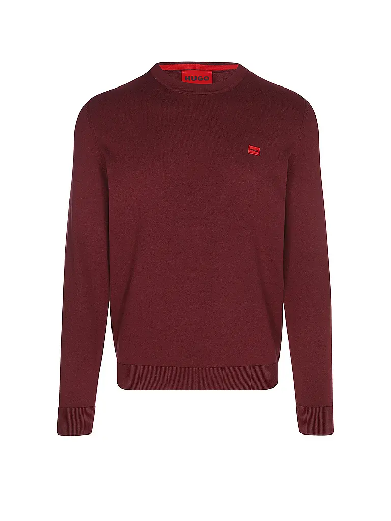 HUGO | Pullover SAN CASSIUS-C1 | dunkelrot