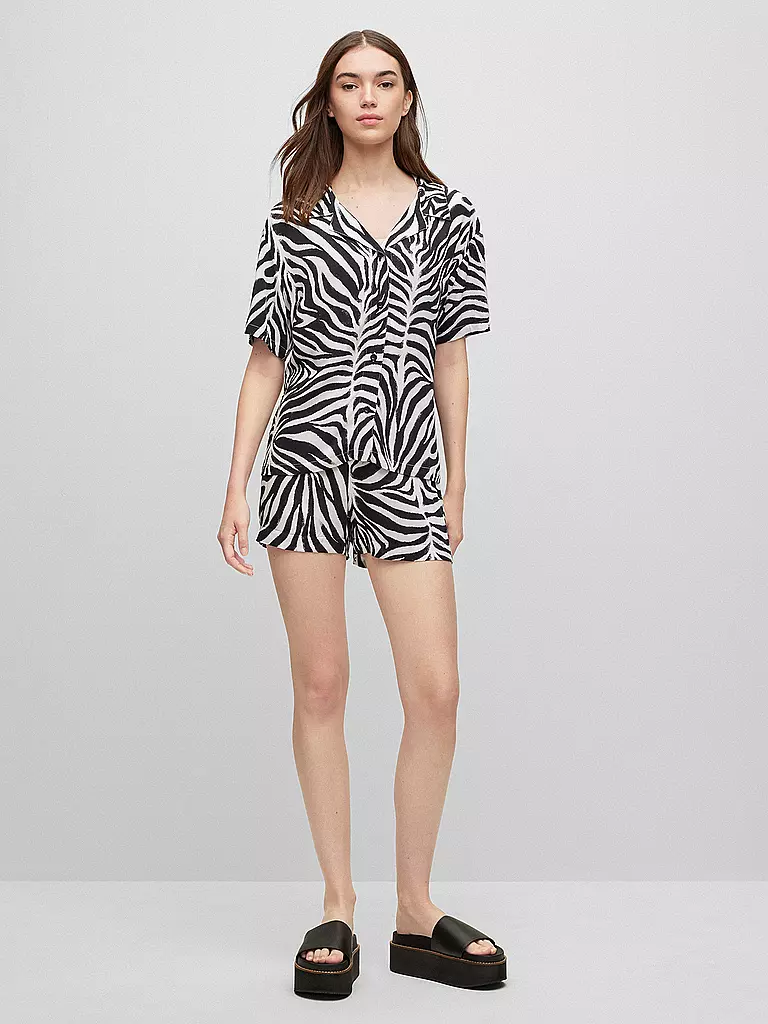 HUGO | Pyjamashirt | schwarz