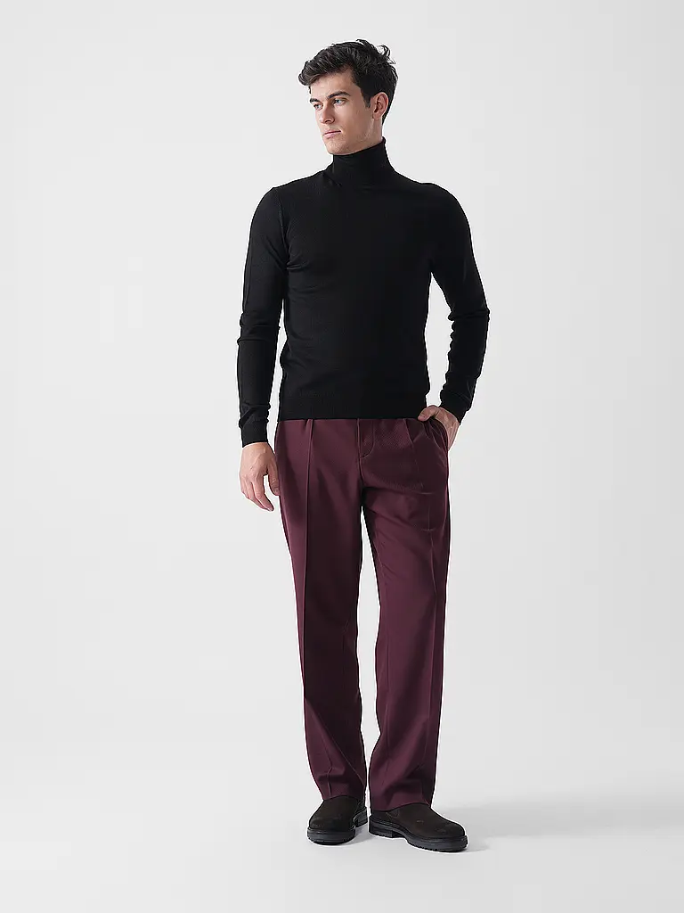 HUGO | Rollkragenpullover SAN THOMAS | schwarz