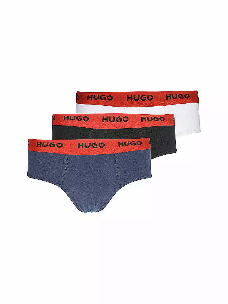 HUGO | Slip 3er pkg schwarz weiss marine | dunkelblau