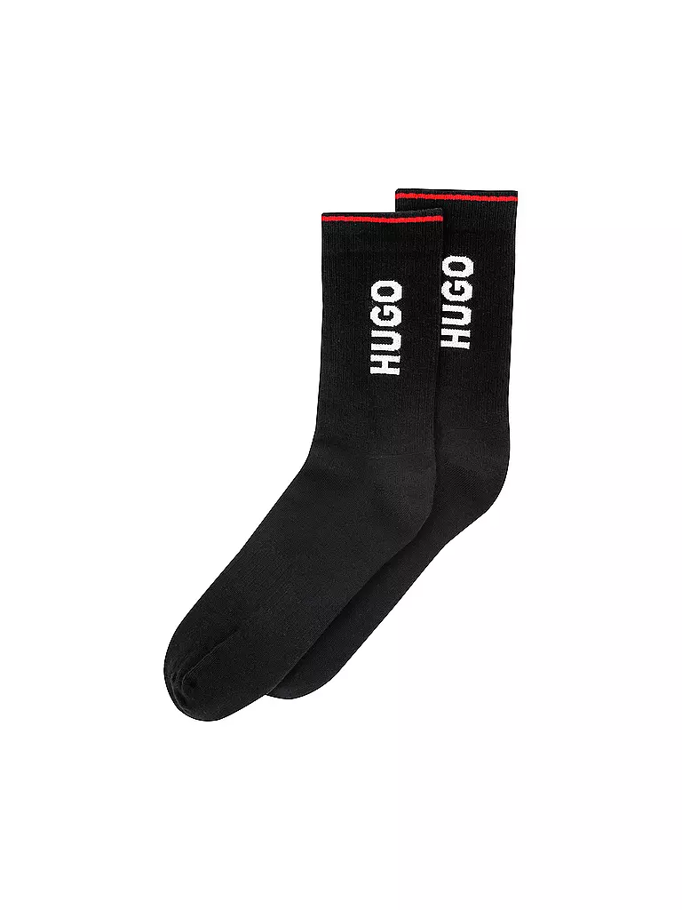 HUGO | Socken 2er Pkg black | schwarz