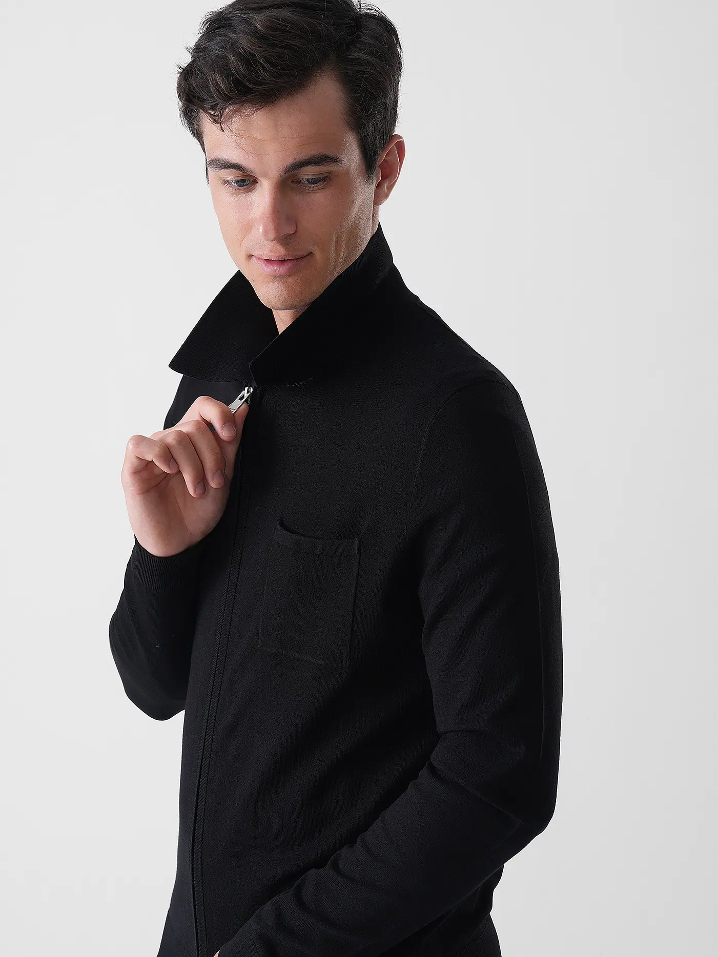 HUGO | Strickjacke SAN JEAN | schwarz