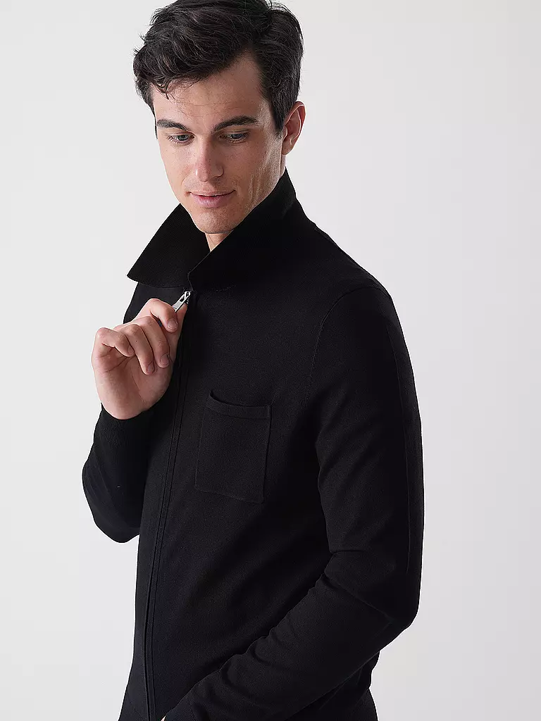 HUGO | Strickjacke SAN JEAN | schwarz