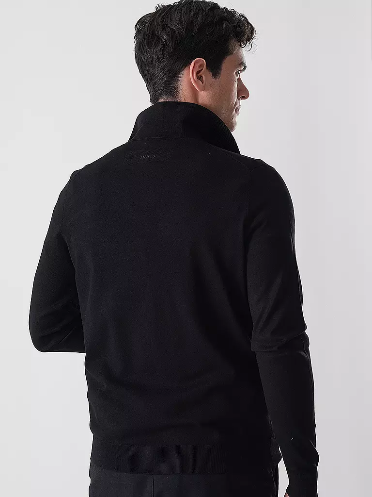 HUGO | Strickjacke SAN JEAN | schwarz