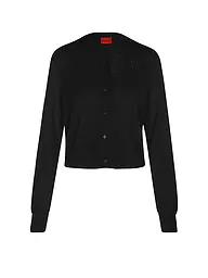HUGO | Strickjacke SFABRI | schwarz