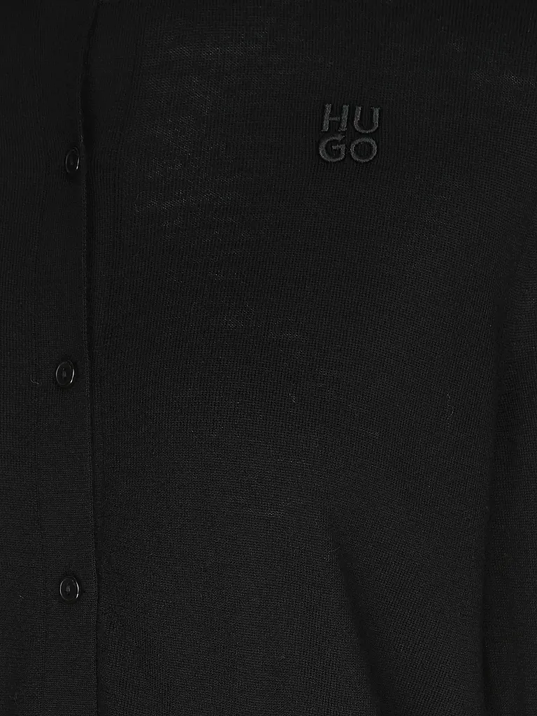 HUGO | Strickjacke SFABRI | schwarz
