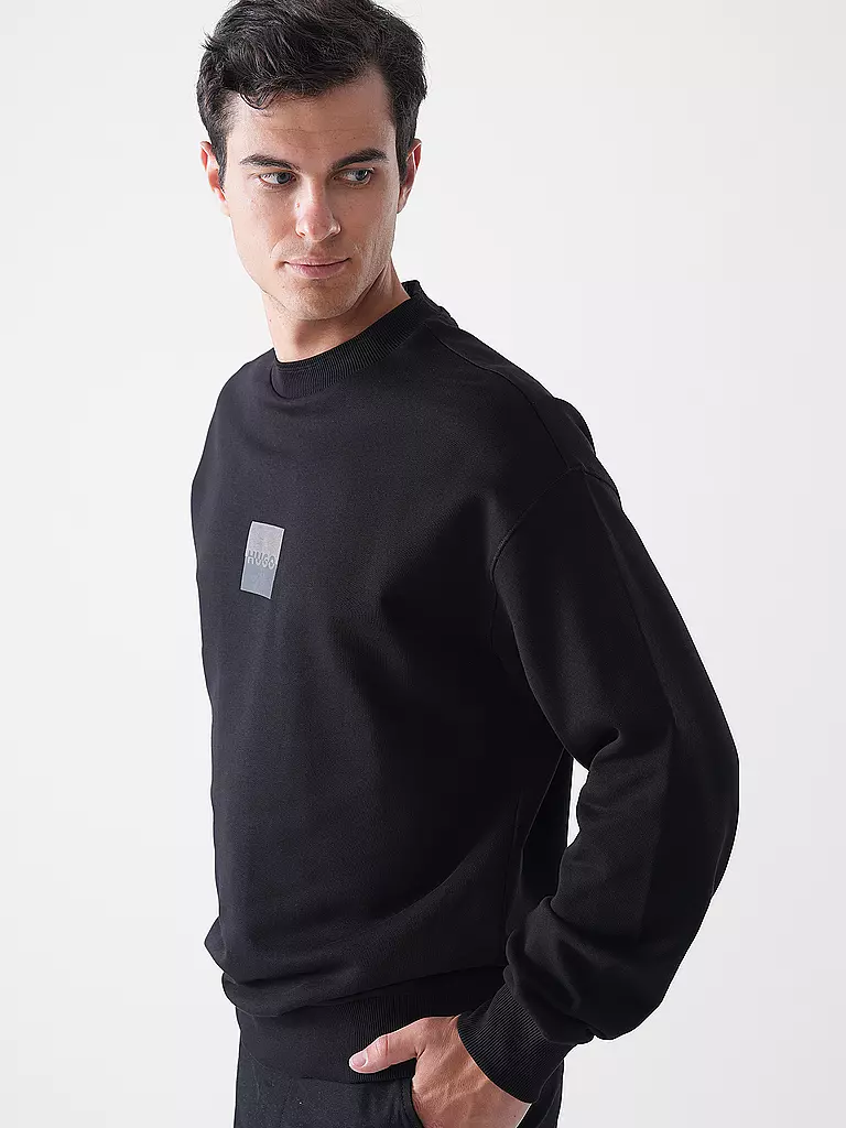 HUGO | Sweater DUSPLITED | schwarz