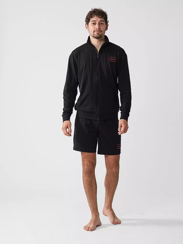 HUGO | Sweatjacke LAZE | schwarz