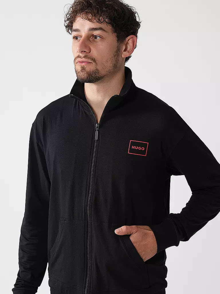 HUGO | Sweatjacke LAZE | schwarz