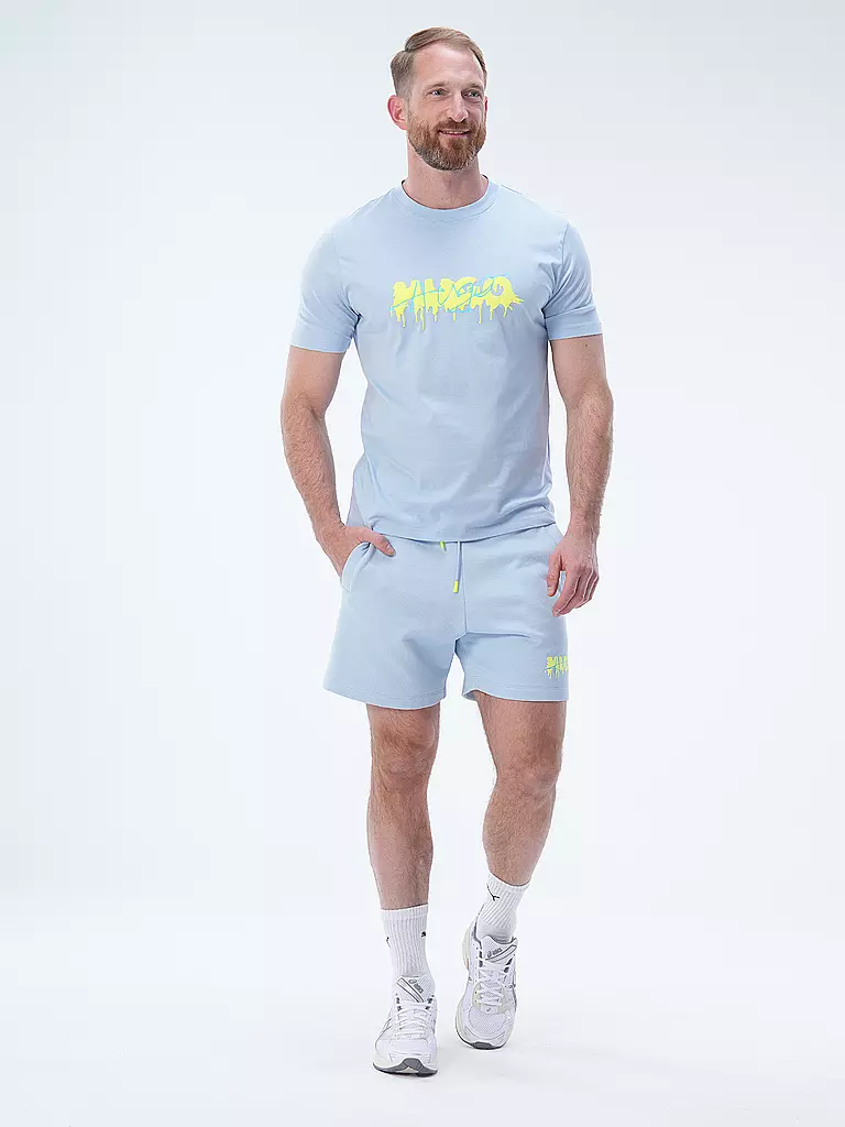 HUGO | Sweatshorts DAPALMI | hellblau